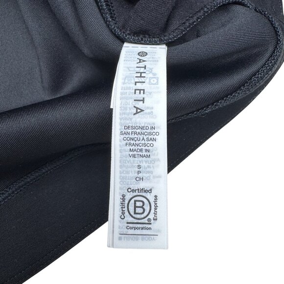 Athleta Get Set Sweatshirt Women's Black Pullover Cropped Hoodie, Size S - Picture 5 of 9